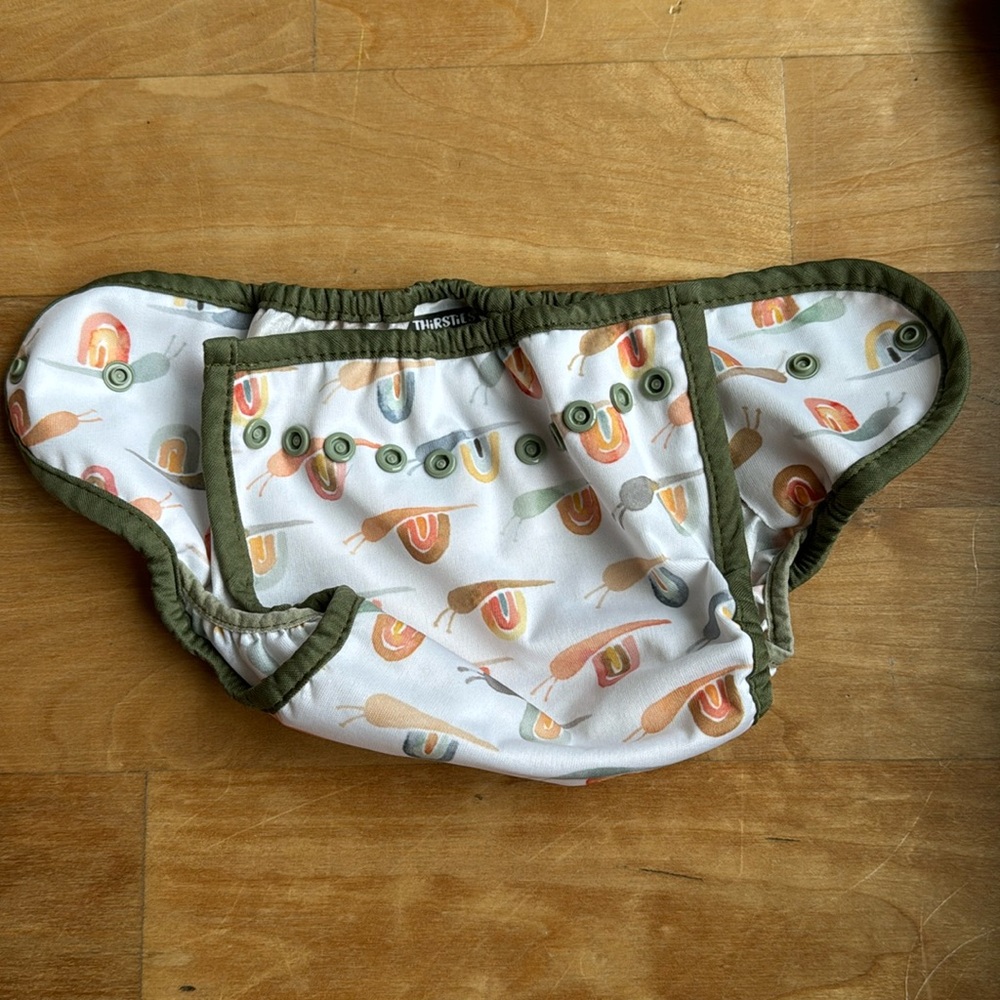 Thirsties Sized Diaper Cover - Snap - Small EUC - Snails